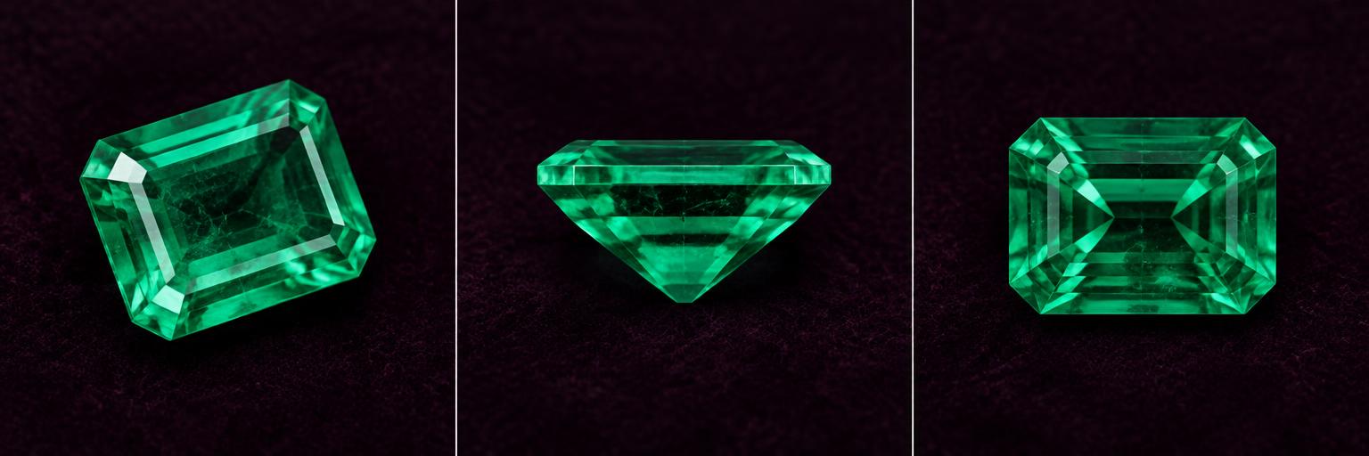 Emerald · Tilted view design illustration