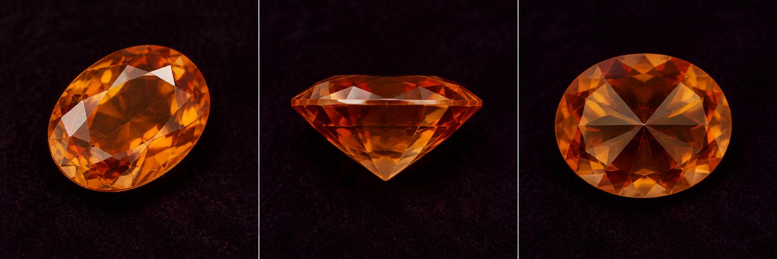 Hessonite · Tilted view design illustration