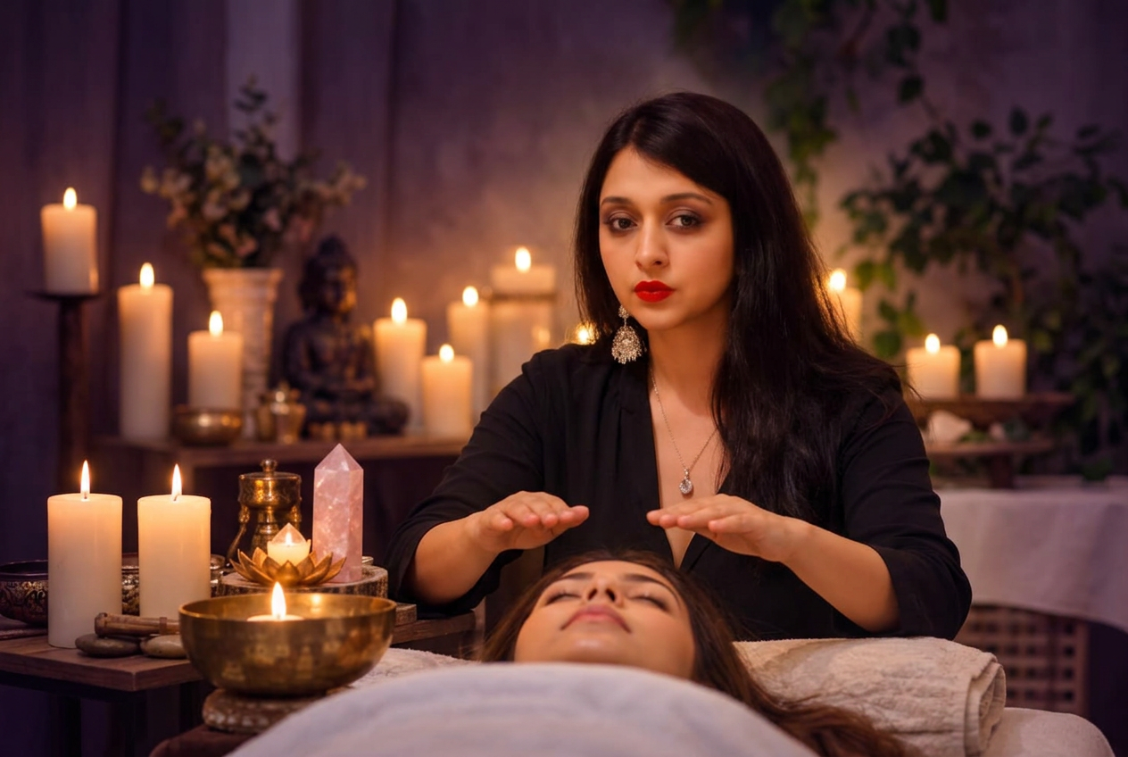 Parina Agravval in a healing session